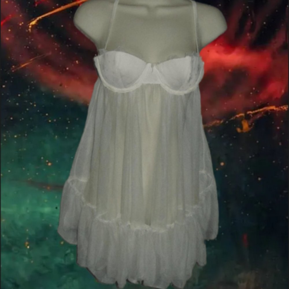 34B Bra Size Victoria's Secret White Babydoll Lingerie Top